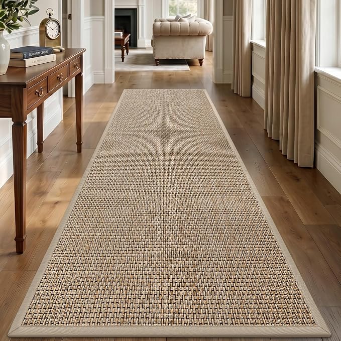 DEX Hallway Runner Rug 2'4''x8, Non Slip Rubber Backing Inside Entryway Carpet