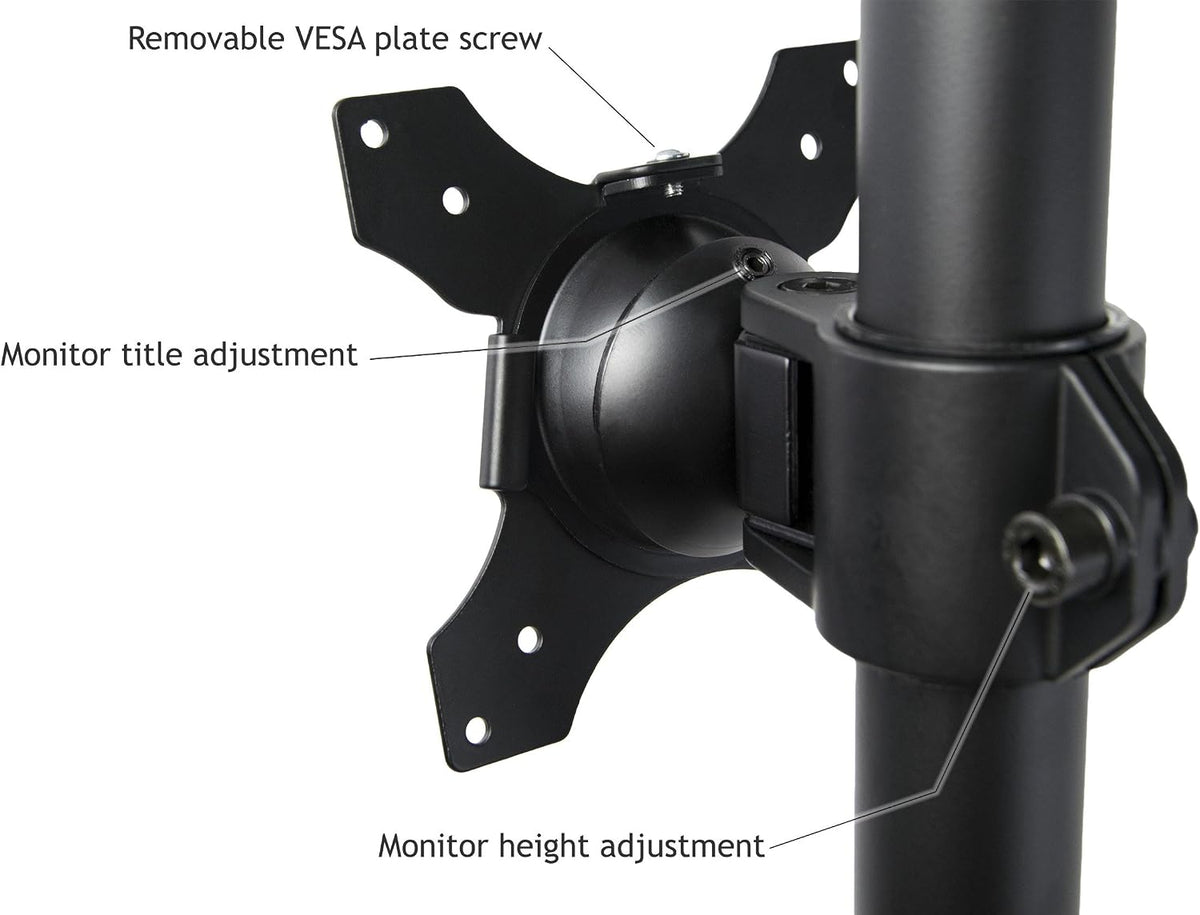 VIVO Triple Monitor Desk Stand for 13 to 27 inch Screens, STAND-V003D