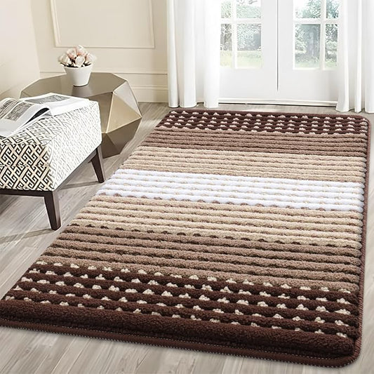 Kitinjoy Indoor Outdoor Door Mat, 59x36 Non-Slip Absorbent Dirt Trapper