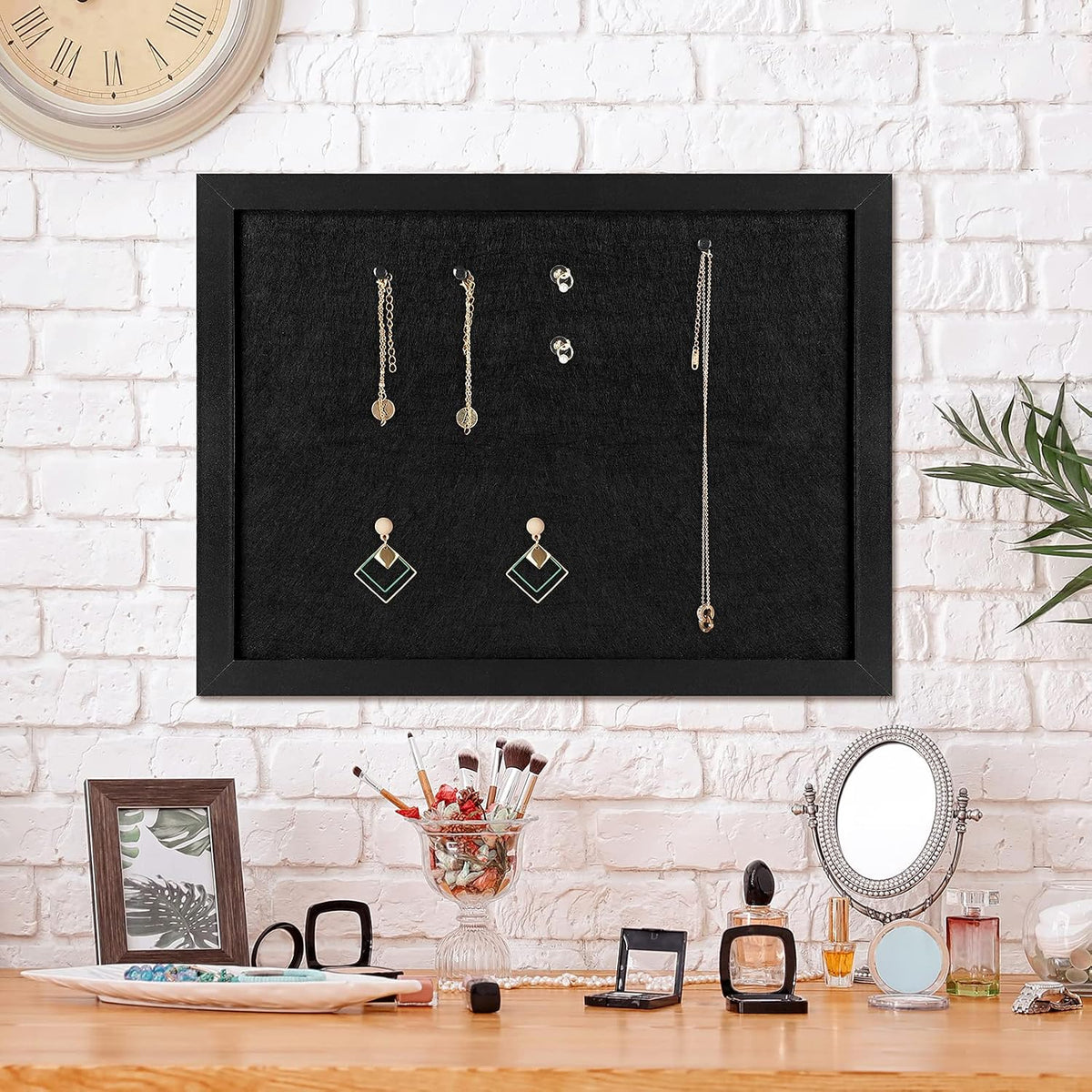 TORASO Cork Board Bulletin Board, 19.7 X 29.5 inch Cork Boards for Walls with Pins, Eye Bolts, gaskets, Screws, Pin Board for Office, School and Home (BK-5075-1P)
