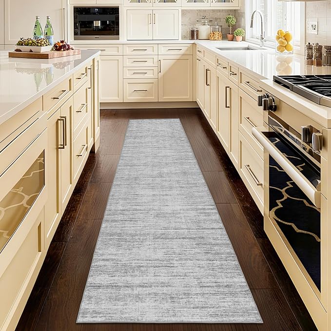 Runner Rug 2x12 Runners for Hallway 12ft Non-Slip, Long Abstract Kitchen Rug