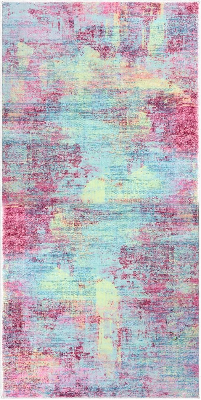 IOHOUZE Abstract Runner Rug 3x6 Ft Washable Runners