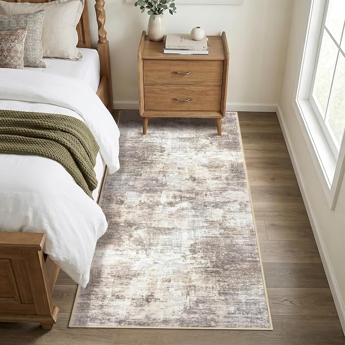 IOHOUZE Abstract Runner Rug 3x7 Ft Washable Runners