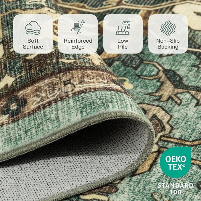 Lofus 5x7 Area Rugs for Living Room, Washable Area Rug, Rugs for Bedroom