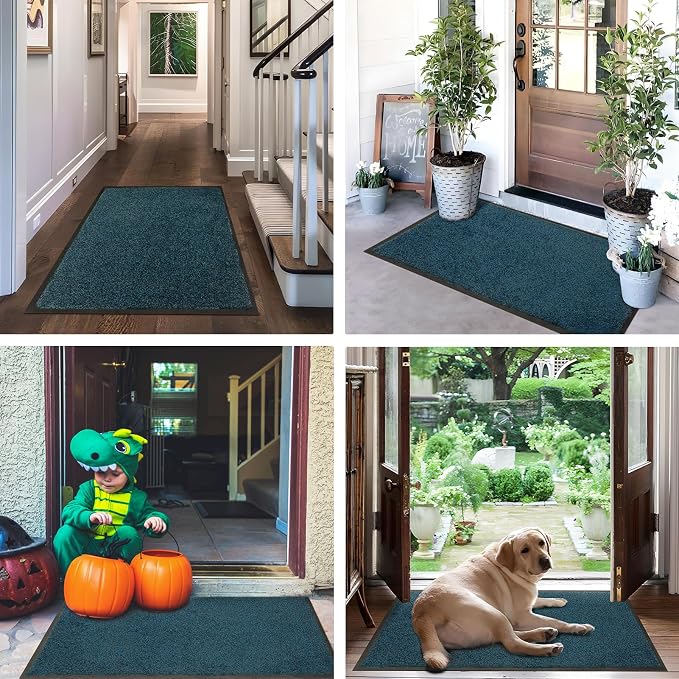 Mibao Front Door Mat Indoor Entrance, Dirt Trapper Welcome Mat