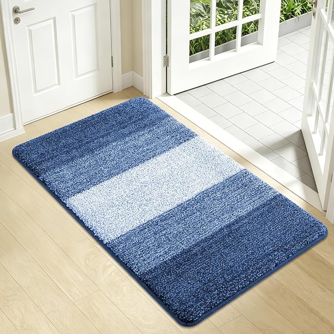 Kitinjoy Indoor Outdoor Door Mat, 34x21 Non-Slip Absorbent Dirt Trapper