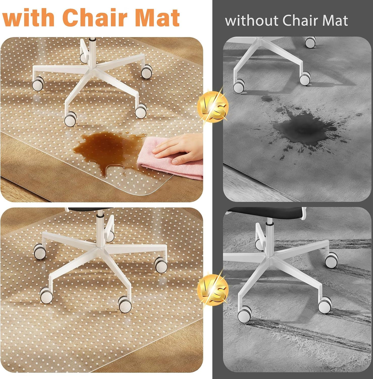 Office Chair Mat for Carpet, 48" x 60" Clear Desk Chair Mat