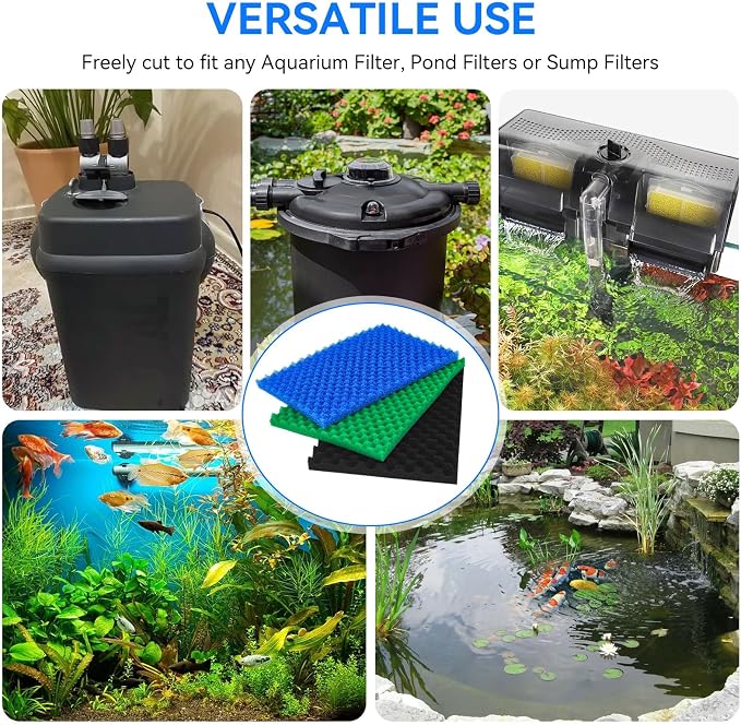 Foam Aquarium Filter Coarse Sump Filter Sponge Cut to Fit Bio Sponge Filters