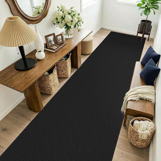 KOZYFLY Black 3x14 Runners Rugs