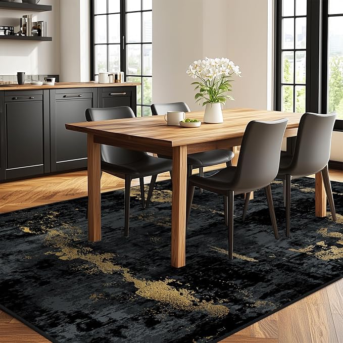 RELEANY Washable Area Rugs 10'x14' Non-Slip Modern Abstract Soft