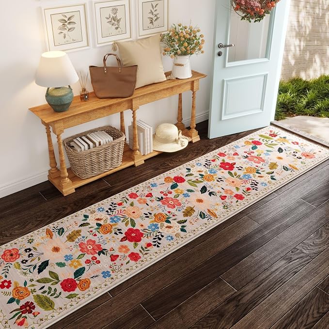 Rugcomf Washable Kitchen Runner 2'7"x12'