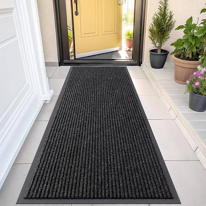 OLANLY Front Door Mat Indoor Outdoor Entrance, Waterproof Heavy Duty Doormat