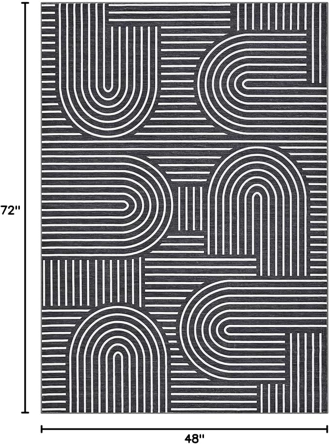 ROYHOME Washable Rug 4x6 Area Rugs