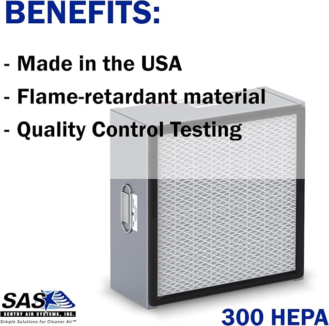 HEPA Filter for Model 300 Sentry Air Systems – MERV 17 Air Filter for Fume