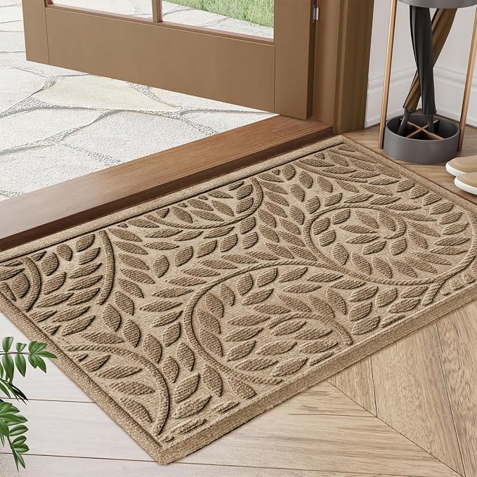 Bulijojo Front Door Mat Entrance, Durable Heavy Duty Welcome Mat, Thick