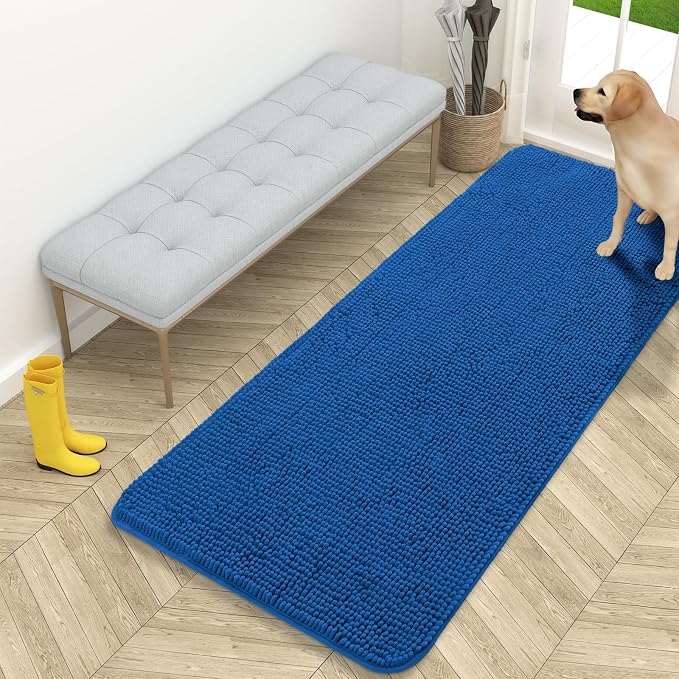 OLANLY Dog Door Mat for Muddy Paws 59x24, Absorbs Moisture and Dirt, Absorbent