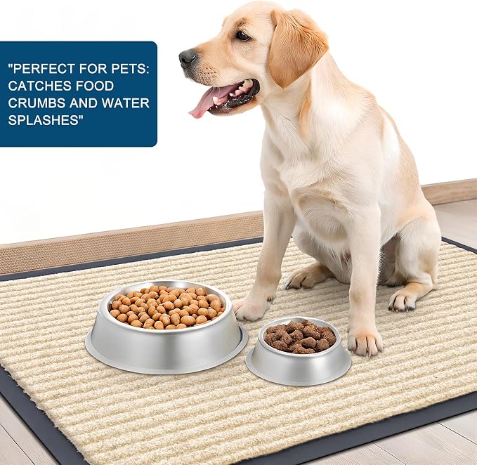 OLANLY Front Door Mat Indoor Outdoor Entrance, Waterproof Heavy Duty Doormat