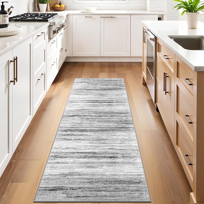 2'6''x10' Washable Runner Rugs for Hallway: Easy-to-Clean Abstract Runners for