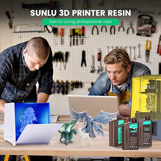 SUNLU 3D Printer Resin 3kg, Fast Curing Standard 3D Resin