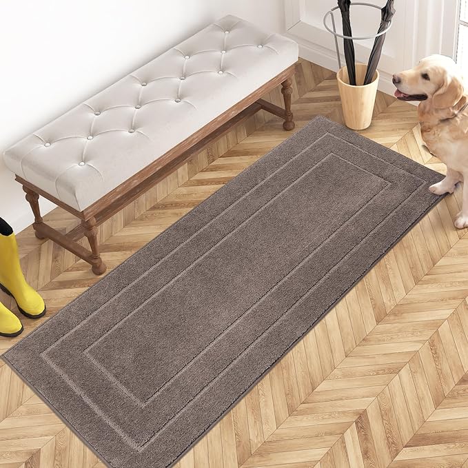PURRUGS Dirt Trapping Door Mat 24" x 59", Non-Slip/Skid Machine Washable