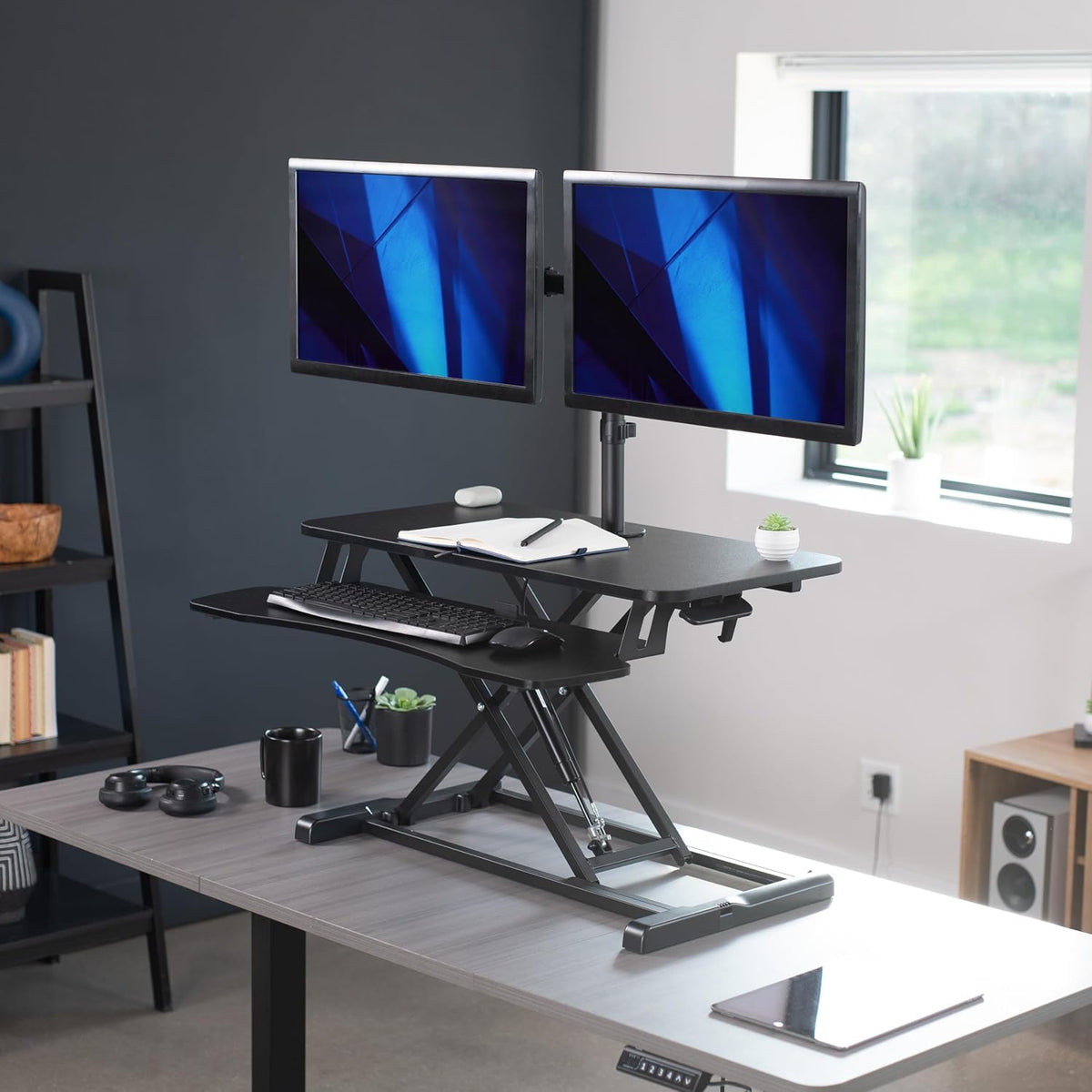 VIVO 32 in Standing Desk Converter with Monitor Stand