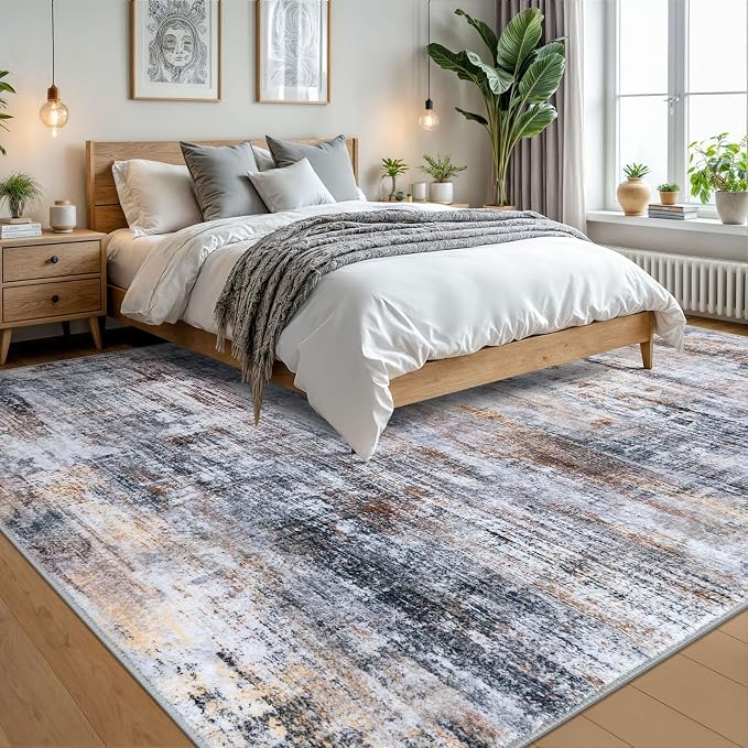 IOHOUZE Abstract Area Rugs 9x12 Ft Washable Large Rugs
