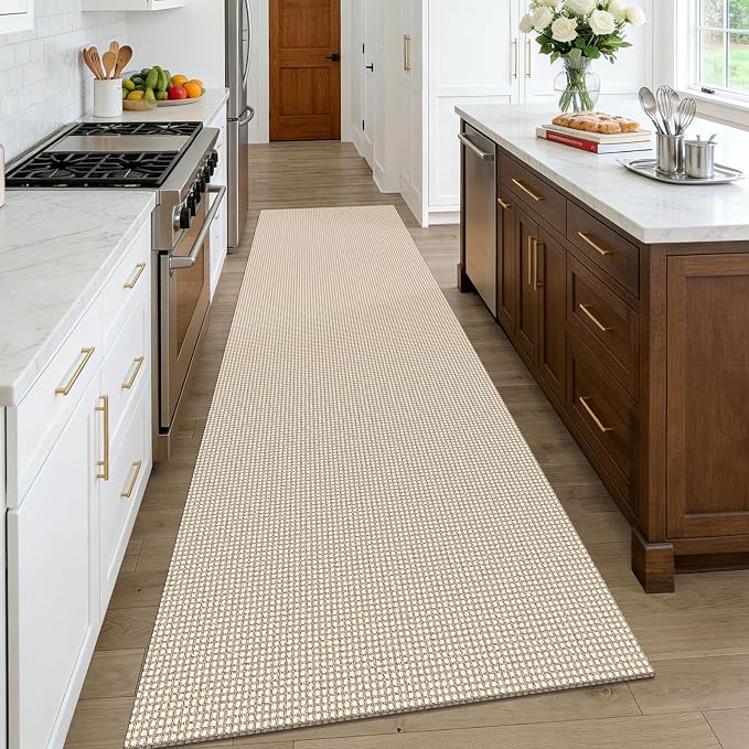 KOZYFLY Runners for Hallways 3x10 ft Washable Kitchen Runner Non Slip Rubber