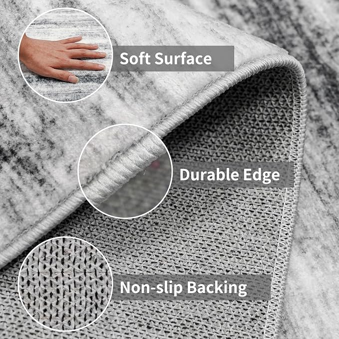 5x12 Runner Rug for Wide Hallway: Long Washable Runners for Entryway Living