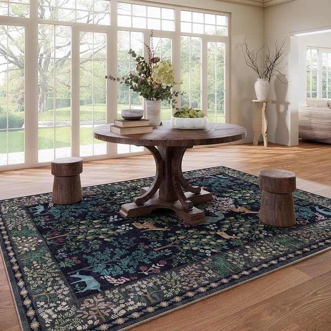 9x12 Area Rugs for Living Room: Washable Bedroom Rug Vintage Area Rug Stain