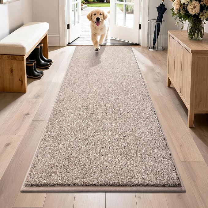 PURRUGS Dirt Trapping Door Mat 31.5" x 70", Non-Slip Machine Washable Entryway