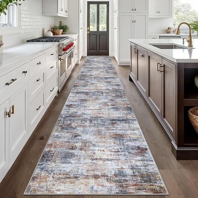 IOHOUZE Abstract Runner Rug 3x20 Ft Extra Long Washable Runners