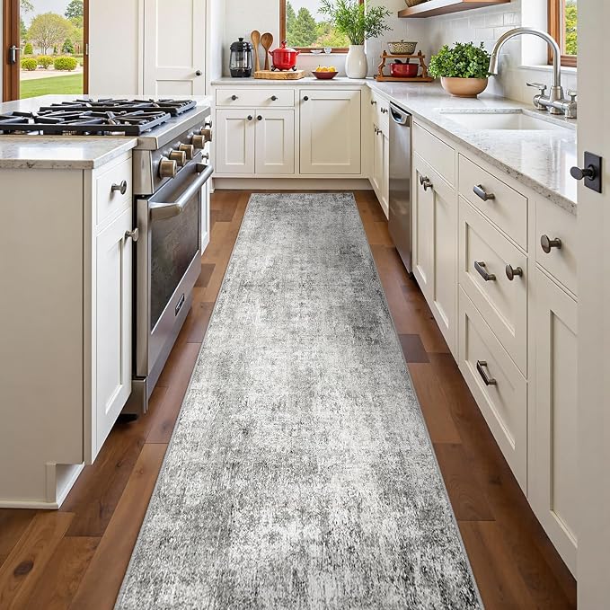 RELEANY Washable Area Rugs 2'x8' Non-Slip Modern Abstract Soft