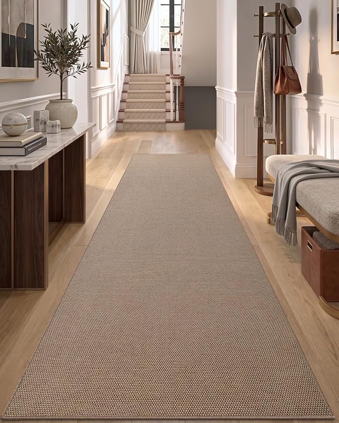 DEXI Hallway Runner Rug 2'8"x12', Non Slip Rubber Backed Runners Carpet