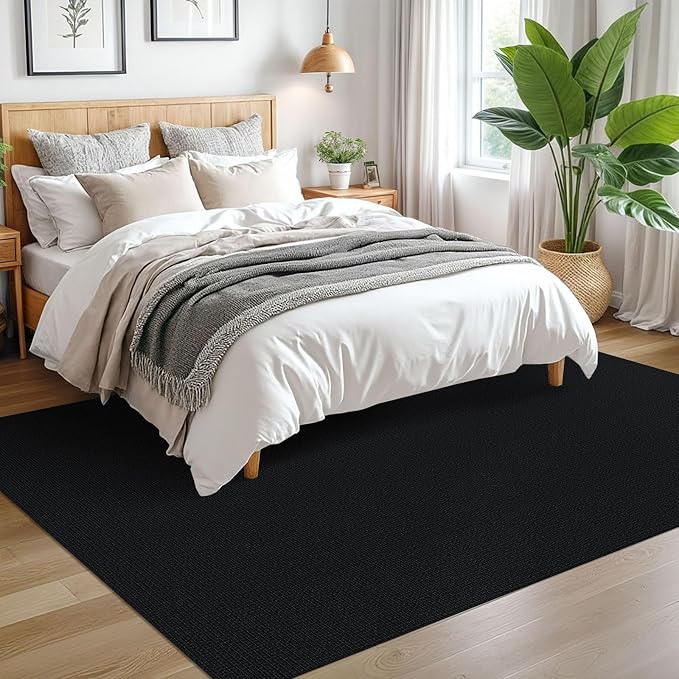 EARTHALL Washable Area Rugs 5x7 Ft Non Slip Living Room Rugs Cotton Rubber