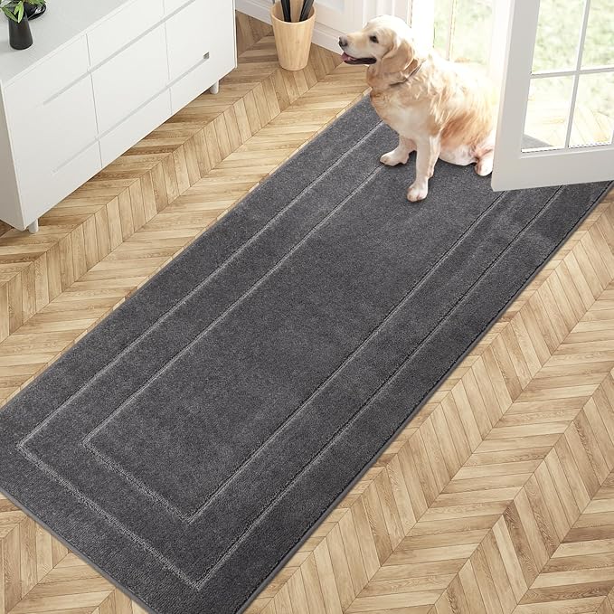 PURRUGS Dirt Trapping Door Mat 32" x 70", Non-Slip/Skid Machine Washable