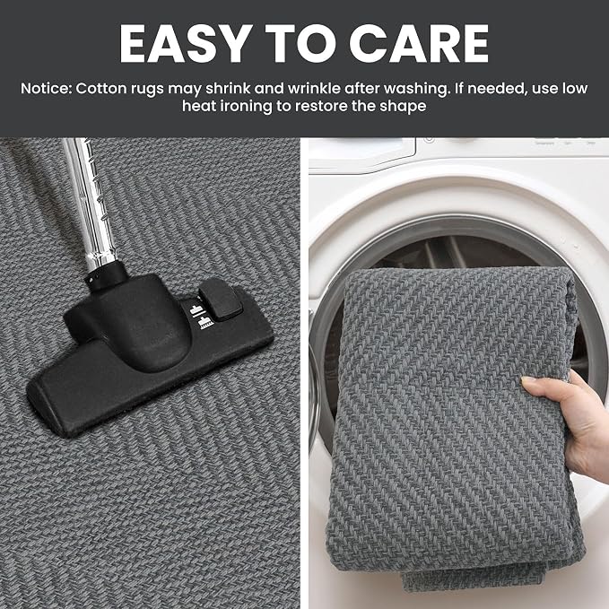 IOHOUZE Small Area Rug 2x3 Washable Woven Rugs