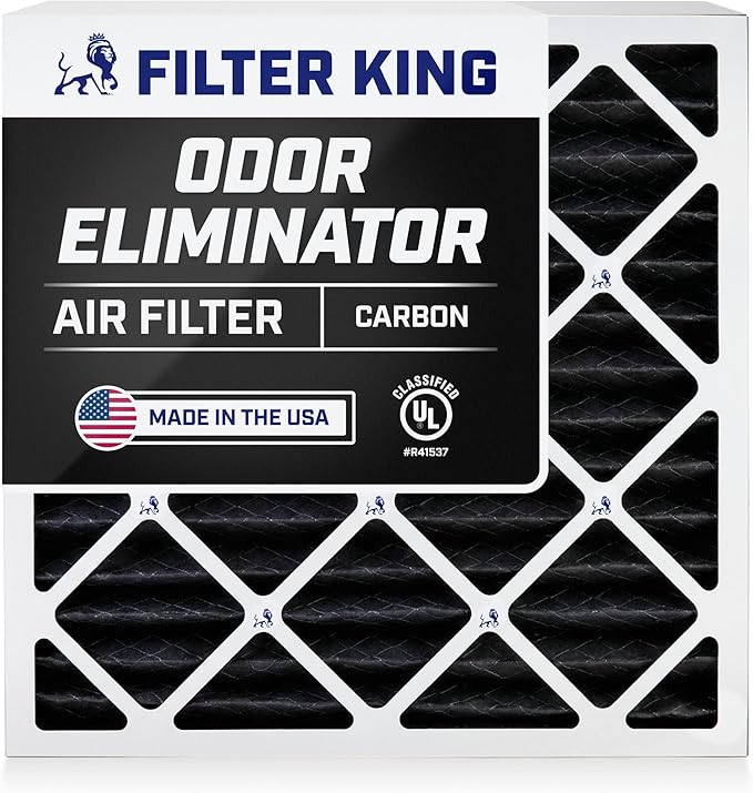 Filter King 16.5x21x1 Air Filter | 4-PACK | Carbon MERV 8 HVAC Pleated A/C