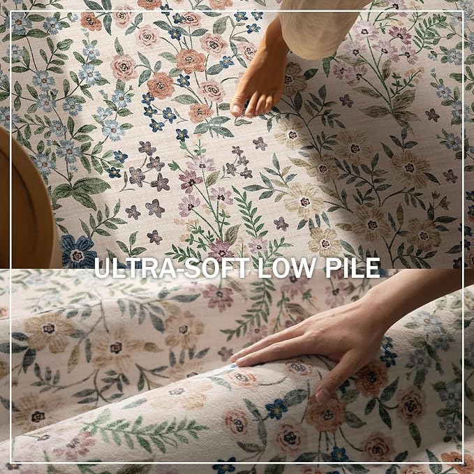 Machine Washable Rugs for Living Room: 6x9 Area Rugs for Bedroom Vintage Stain