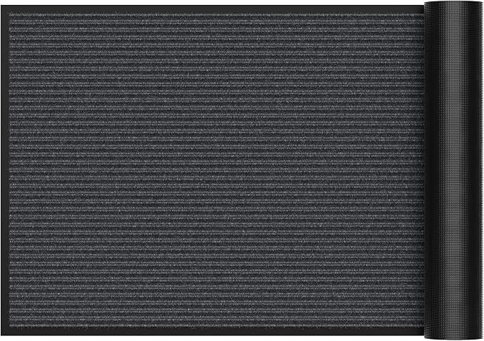 Front Door Mat Outside Entrance, Heavy Duty Dirt Trapper Dog Door Mats