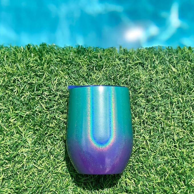 CHILLOUT LIFE 12 oz Stainless Steel Wine Tumblers 4 Pack