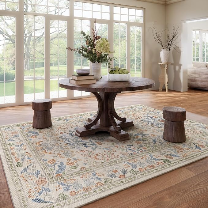 8x10 Area Rugs for Living Room: Washable Bedroom Rug Vintage Area Rug Stain