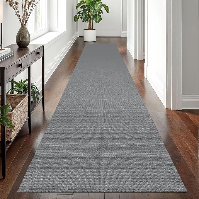 EARTHALL Washable Runner Rug 2.6x12 Ft Non Slip Runners