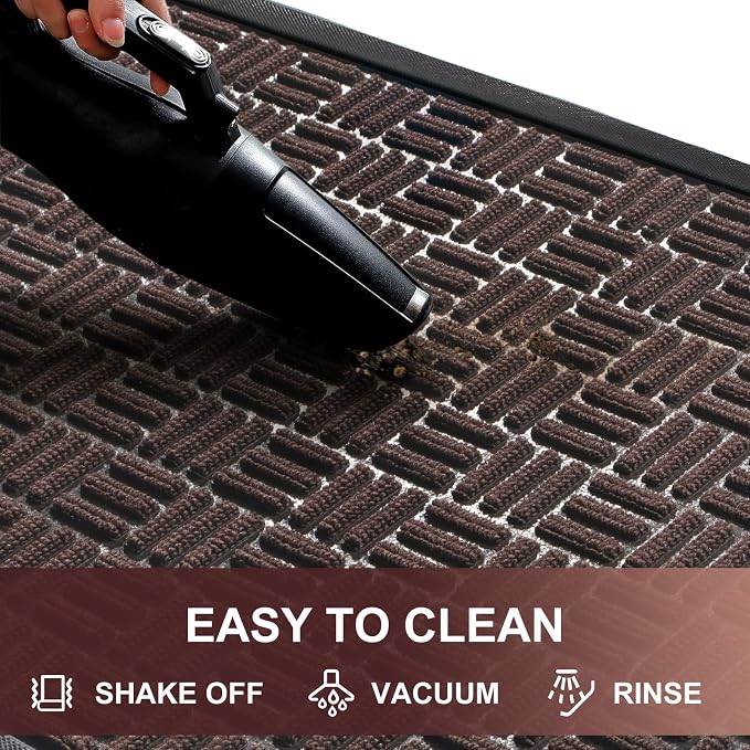 Mibao Front Door Mat, Heavy Duty Durable Welcome Mat