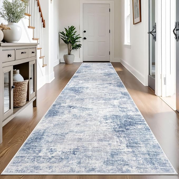 IOHOUZE Abstract Runner Rug 3x14 Ft Washable Runners