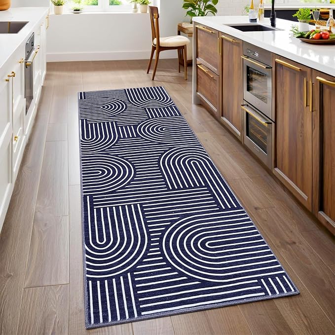 ROYHOME Modern Rug 2x6 Runners for Hallways, Abstract Kitchen Runner Rugs Non