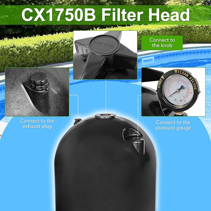 CX1750B Filter Head with Directional Vent Valve ECX1322A Compatible with