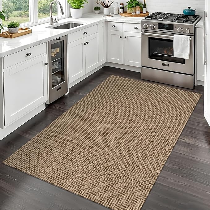 EARTHALL Woven Area Rug 3x5 Ft Washable Rugs