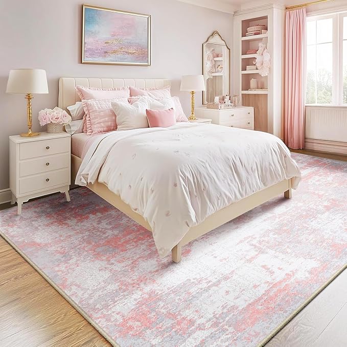 RELEANY Washable Area Rugs 9'x12' Non-Slip Modern Abstract Soft
