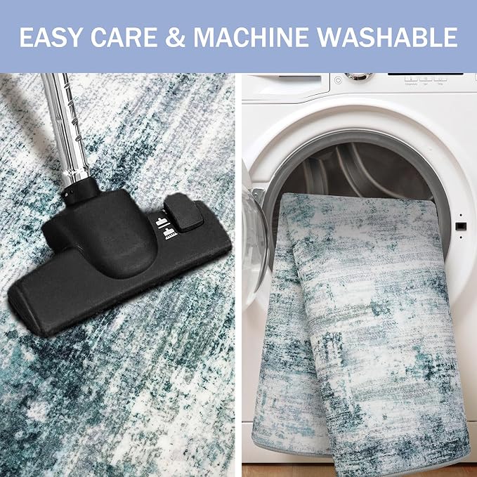 IOHOUZE Modern Abstract Area Rugs 6x9 Ft Washable Rugs