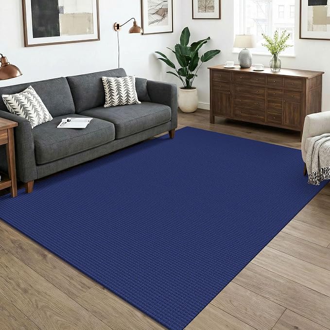 KOZYFLY Washable 5x7 Living Room Rug, Non Slip Woven Area Rugs, Braided Floor